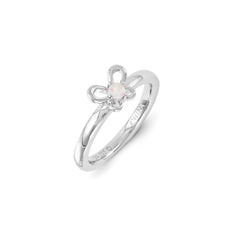 Sterling Silver Stackable Expressions Created Opal Ring | QSK1246