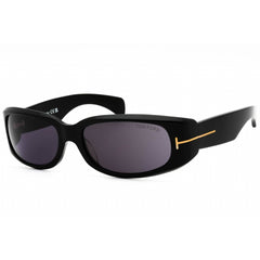 Tom Ford Unisex Sunglasses - Shiny Black Oval Plastic Full Rim Frame | FT1064 01A
