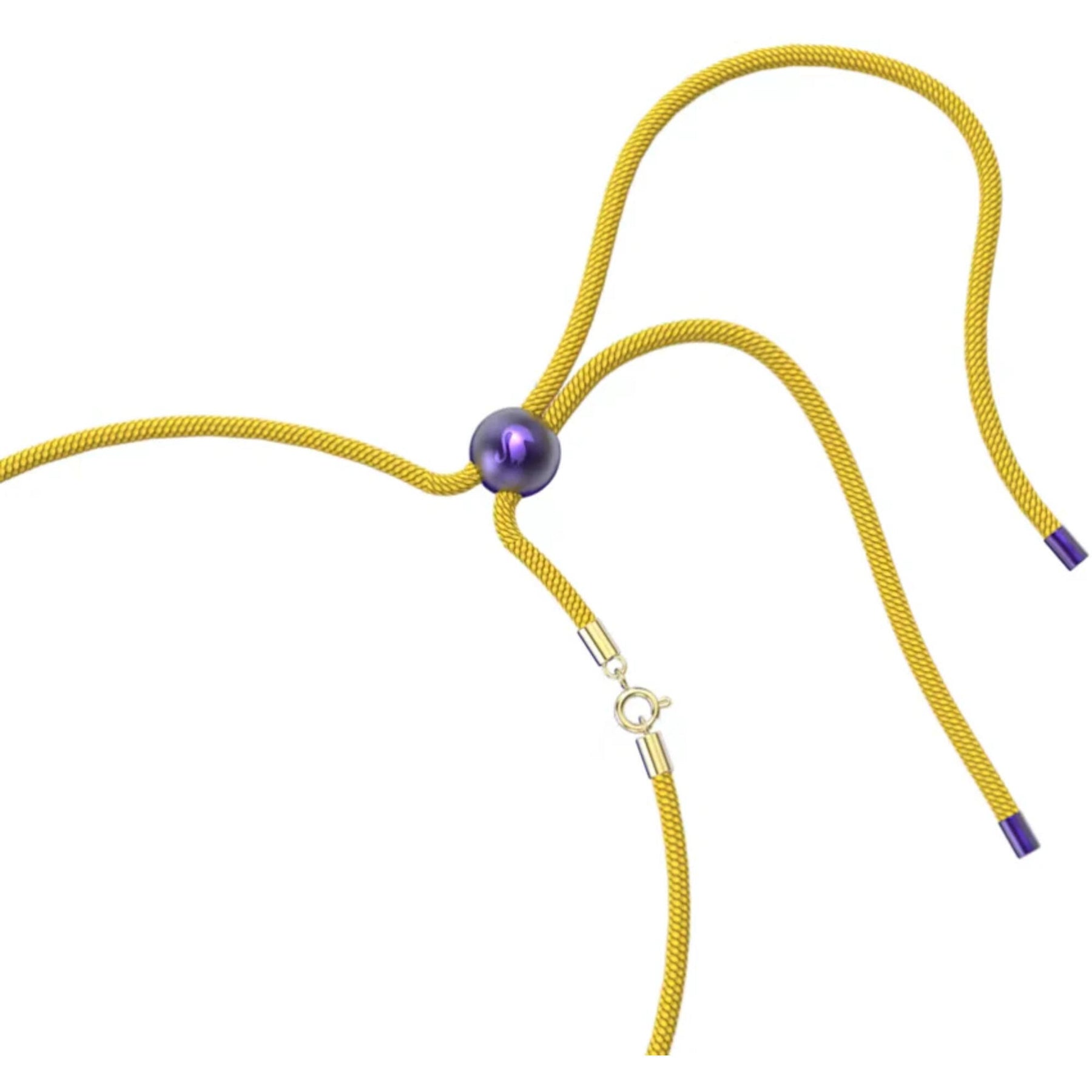 Swarovski Women's Necklace - Dulcis Purple and Yellow Cushion Cut