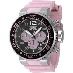 Invicta Men's Watch - Pro Diver Chronograph Pink and Black Dial Silicone Strap | 47197