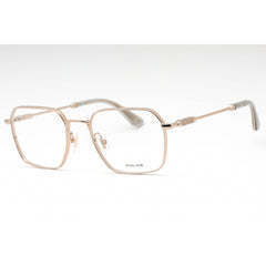 Police Unisex Eyeglasses - Rose Gold Metal Geometric Full Rim Frame | VPLF87 08FE