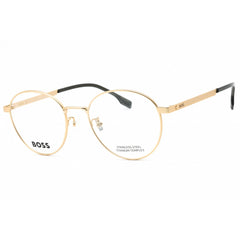Hugo Boss Men's Eyeglasses - Matte Gold Metal Round Full Rim | BOSS 1475/F 0AOZ 00