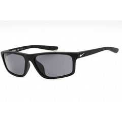 Nike Unisex Sunglasses - Matte Black/White Plastic Rectangular Frame | CW4656 010