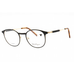 Salvatore Ferragamo Men's Eyeglasses - Gold/Black Round Titanium Frame | SF2567 733