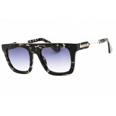 Police Men's Sunglasses - Black Grey Havana Acetate Square Full Rim | SPLF71 3KUY