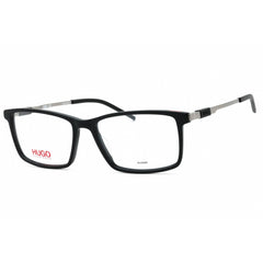 Hugo Men's Eyeglasses - Matte Black Plastic Rectangular Full Rim | HG 1102 0003 00