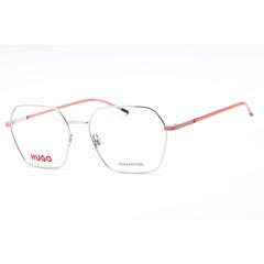 Hugo Women's Eyeglasses - Palladium Metal Geometric Full Rim Frame | HG 1279 0010 00