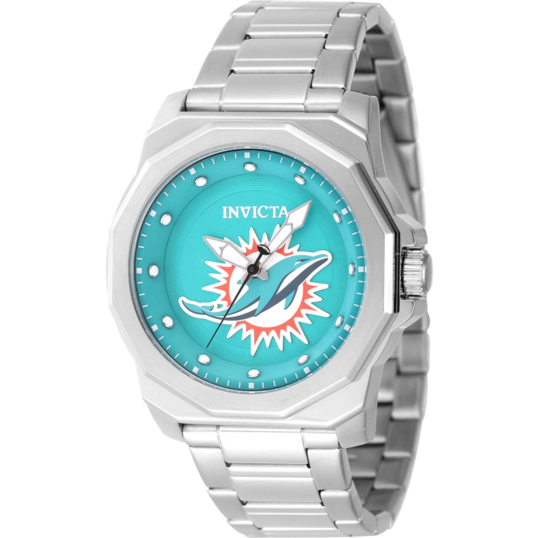 Invicta Men s Watch NFL Miami Dolphins Light Blue Dial Silver Tone B