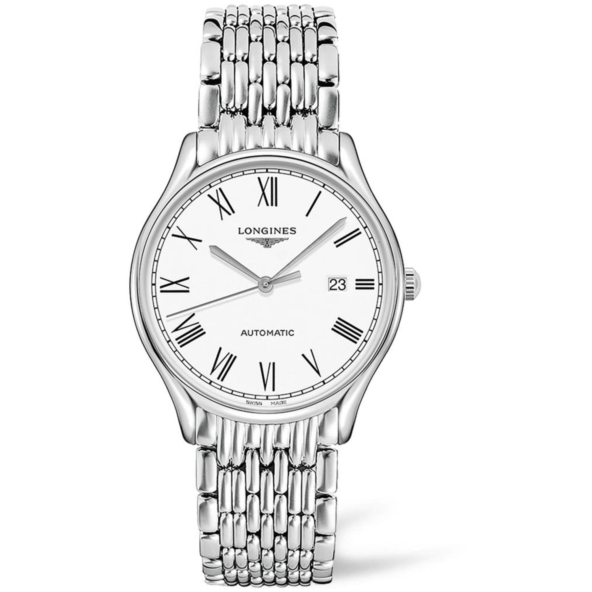 Longines Men's Watch - Lyre Automatic White Dial Silver Tone Bracelet