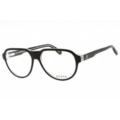 Guess Men's Eyeglasses - Black/Other Plastic Full Rim Aviator Frame | GU50090 005
