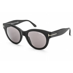 Tom Ford Women's Sunglasses - Shiny Black Plastic Cat Eye Shape Frame | FT0741 01A