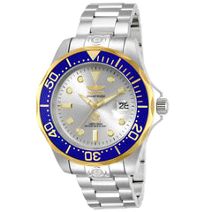 Invicta 13789 Men's Pro Diver Blue Rose Gold Bezel Silver Dial Automatic Dive Watch