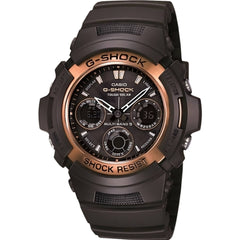 Casio Men's Watch - G-Shock Tough Solar Powered Black Dial Resin Strap | AWG100R-1A