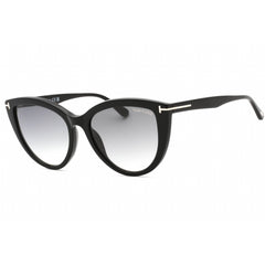 Tom Ford Women's Sunglasses - Shiny Black Plastic Cat Eye Shape Frame | FT0915 01B