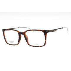 Police Men's Eyeglasses - Dark Tortoise Plastic Rectangular Full Rim | VPLL62 0978