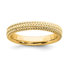 Sterling Silver Stackable Expressions Gold-plated Ring | QSK278