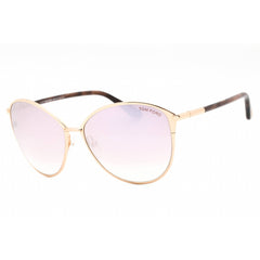 Tom Ford Women's Sunglasses - Shiny Rose Gold Metal Cat Eye Full Rim | FT0320 28Z