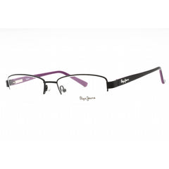 Pepe Jeans Women's Eyeglasses - Black Metal Rectangular Half Rim Frame | PJ1142 C1