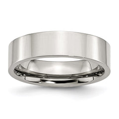 Stainless Steel Flat 6mm Polished Band | SR8