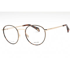 Police Women's Eyeglasses - Tortoise Gold Metal Round Full Rim Frame | VPLL29E 0300