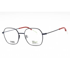 Tommy Hilfiger Men's Eyeglasses - Matte Blue Metal Square Full Rim Frame | TJ 0014 FLL