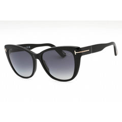 Tom Ford Women's Sunglasses - Shiny Black Cat Eye Frame Smoke Lens | FT0937 01D