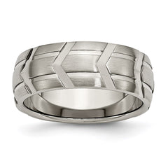 Titanium 8mm Brushed and Polished Band | TB269