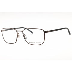 Porsche Men's Eyeglasses - Brown Metal Rectangular Shape Full Rim Frame | P8368 C