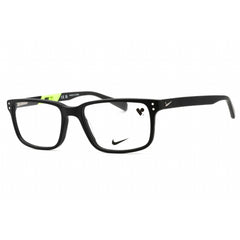 Nike Unisex Eyeglasses - Matte Black Plastic Rectangular Full Rim Frame | 7240 001