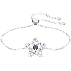 Swarovski Women's Bracelet - Stella Blue Dancing Stone with Rhodium Plated | 5639187