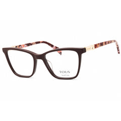Tous Women's Eyeglasses - Shiny Brown Acetate Cat Eye Full Rim Frame | VTOB29L 06YW