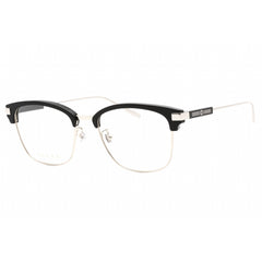 Gucci Men's Eyeglasses - Black-Silver Plastic Full Rim Pilot Frame | GG1439OK 001