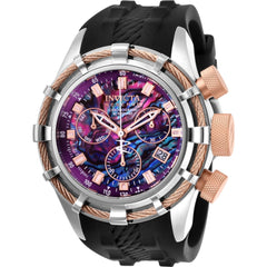 Invicta Men's Watch - Reserve Chronograph Purple Abalone Dial Black Strap | 26194