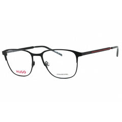 Hugo Men's Eyeglasses - Matte Black Metal Square Full Rim Frame | HG 1155 0003 00
