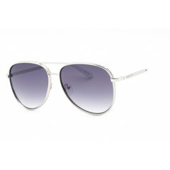 Guess Men's Sunglasses - Shiny Light Nickeltin Aviator Full Rim Frame | GU5206 10C