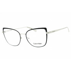 Calvin Klein Women's Eyeglasses - Black/Silver Cat Eye Full Rim Frame | CK22101 072