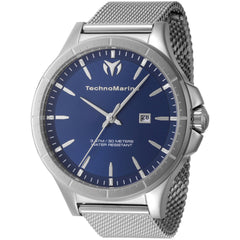 Technomarine Men's Watch - MoonSun Date Blue Dial Steel Mesh Bracelet | TM-822004