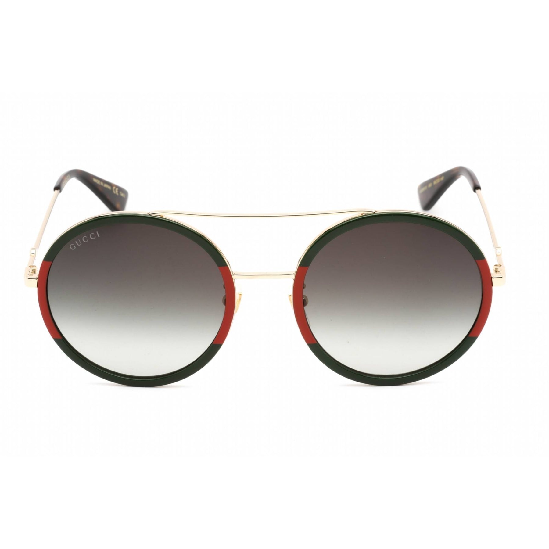 Gucci Round Style Green Gradient Lens. GUCCI Gold/Green Gradient 56-22-140MM Women main image 2