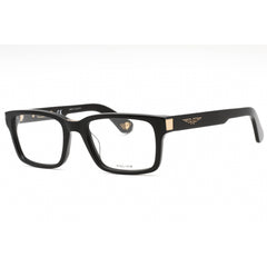 Police Men's Eyeglasses - Shiny Black Plastic Rectangular Full Rim | VPLE36N 700Y