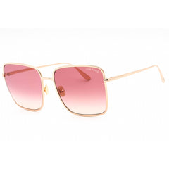 Tom Ford Women's Sunglasses - Shiny Rose Gold Metal Butterfly Shape Frame | FT0739 28T