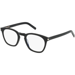 Saint Laurent Unisex Eyeglasses - Black Acetate Square Frame Demo Lens | SL30SLIM 001