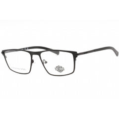 Harley Davidson Men's Eyeglasses - Matte Black Metal Rectangular Frame | HD0978 002