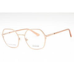 Guess Women's Eyeglasses - Pale Gold Metal Geometric Shape Full Rim Frame | GU2912 032