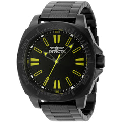 Invicta Men's Watch - Speedway Yellow Hour Markers Black Dial Bracelet | 46314