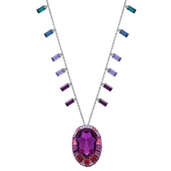 Swarovski Women's Necklace - Eminence Rhodium-Plated Long Pendant Crystal | 5197510