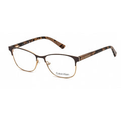 Calvin Klein Women's Eyeglasses - Brown Metal Cat Eye Full Rim Frame | CK19305 200