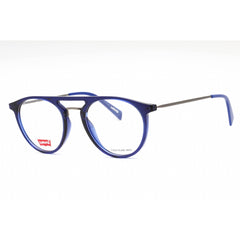Levi's Men's Eyeglasses - Blue Plastic Full Rim Frame Clear Lens | LV 1001 0PJP 00