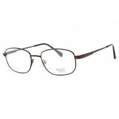 Elasta Men's Eyeglasses - Brown Metal Full Rim Rectangular Frame | E 7252 009Q 00