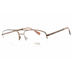 Elasta Men's Eyeglasses - Brown Metal Half Rim Aviator Shape Frame | E 7246 009Q 00