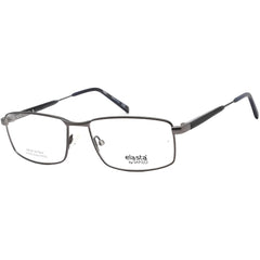 Elasta Men's Eyeglasses - Dark Grey Metal Full Rim Rectangular Frame | E 7235 0HWJ 00